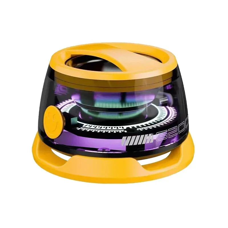 Portable Bluetooth Speaker with RGB Lighting and Magnetic Mount for Travel and Outdoor Use