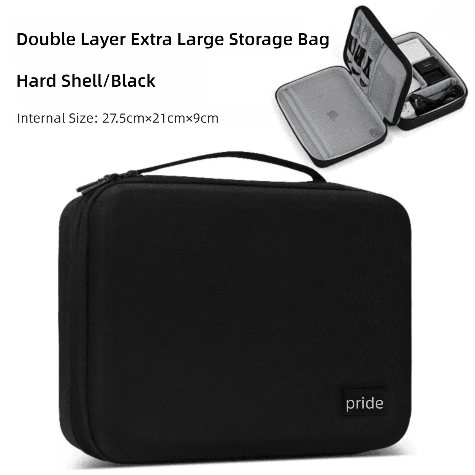 Hard Shell Digital Storage Bag for Power Bank Hard Drive Cables Earphones USB Tech Accessories