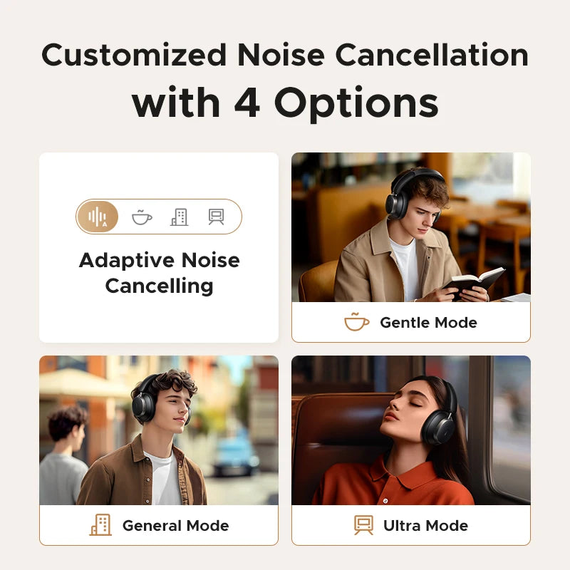 UGREEN Studio Pro Wireless Headphones with 48dB ANC, LDAC Hi-Res Audio, and 120-Hour Battery