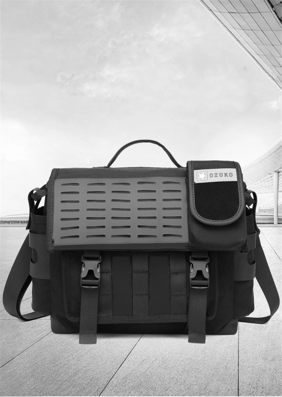 Large Capacity Water Resistant Shoulder Messenger Bag for Outdoor Travel and Everyday Use