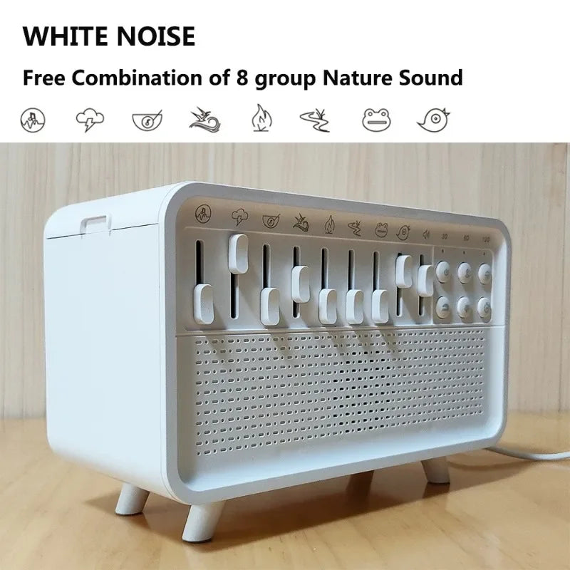 3 in 1 Bluetooth Speaker with White Noise Sleep Aid Night Light and Air Humidifier