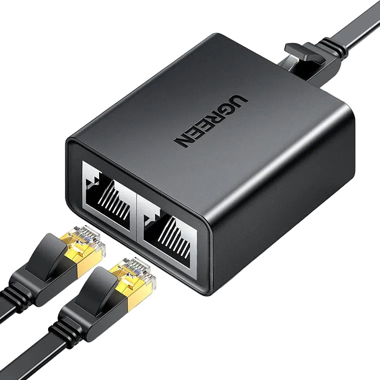 RJ45 1 to 2 Ethernet Splitter Adapter Network Cable Coupler for PC Laptop TV Box Router 100Mbps