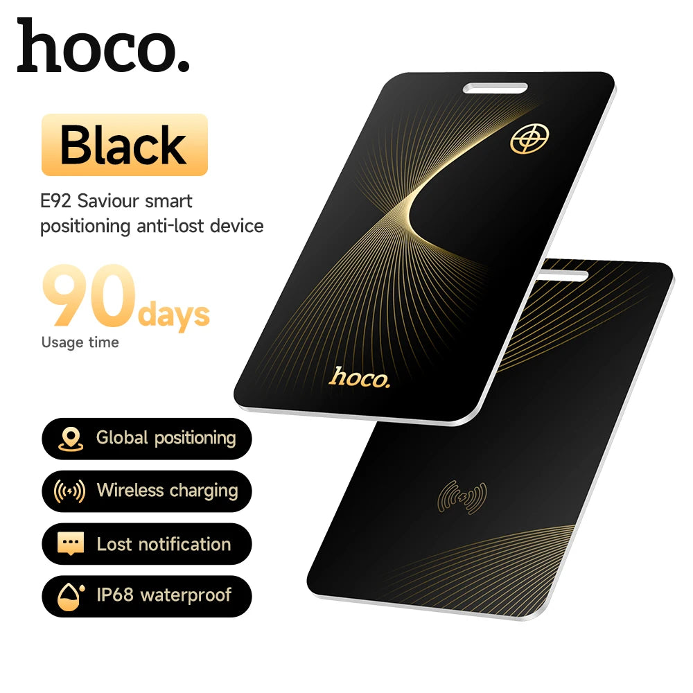 Ultra-Thin Waterproof Smart Tracker Card with Wireless Charging for Wallets iOS and Android Devices