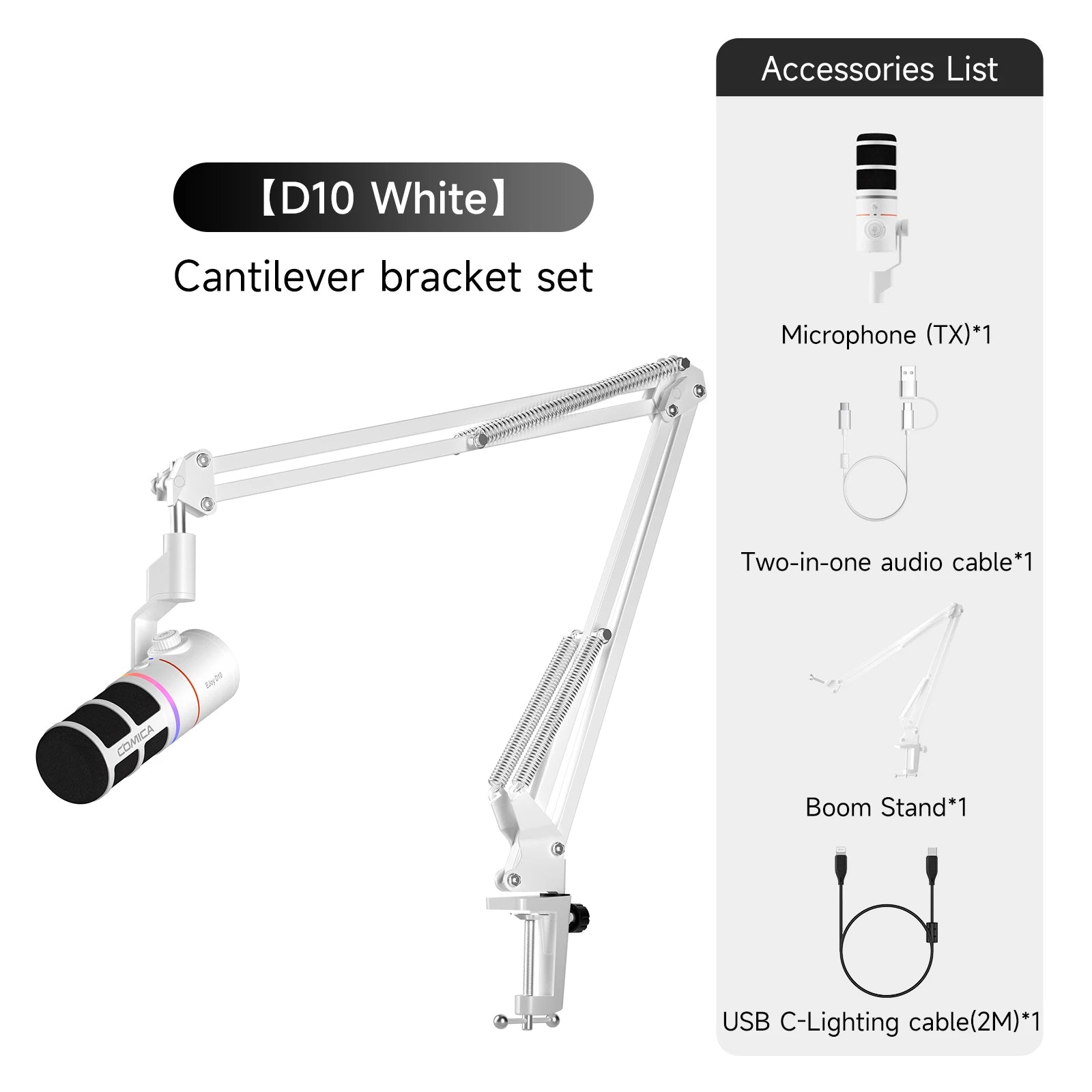 RGB Dynamic USB XLR Wireless Cardioid Microphone with Noise Reduction for Streaming and Podcasting