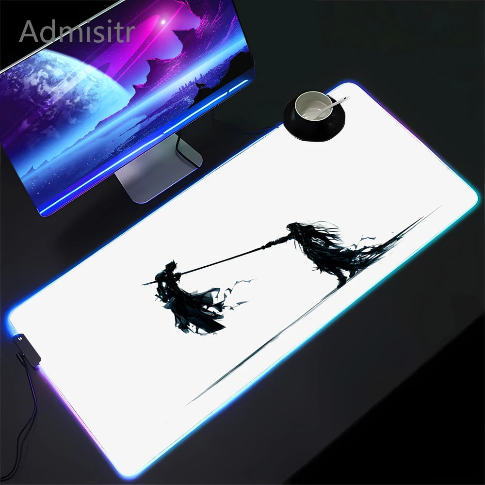 RGB Backlit Gaming Mouse Pad Extra Large Non-Slip Waterproof LED Desk Mat for PC Laptop Keyboard