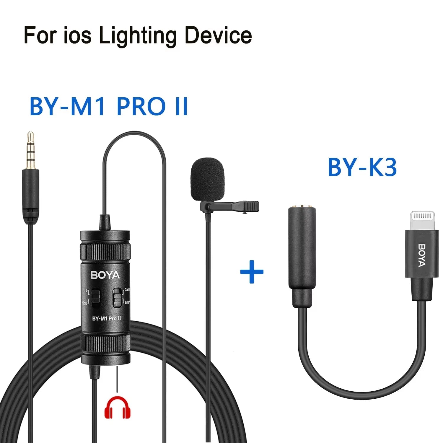 Universal Clip-On Lavalier Microphone 6m Cable 3.5mm TRRS Phone Camera PC Streaming Recording