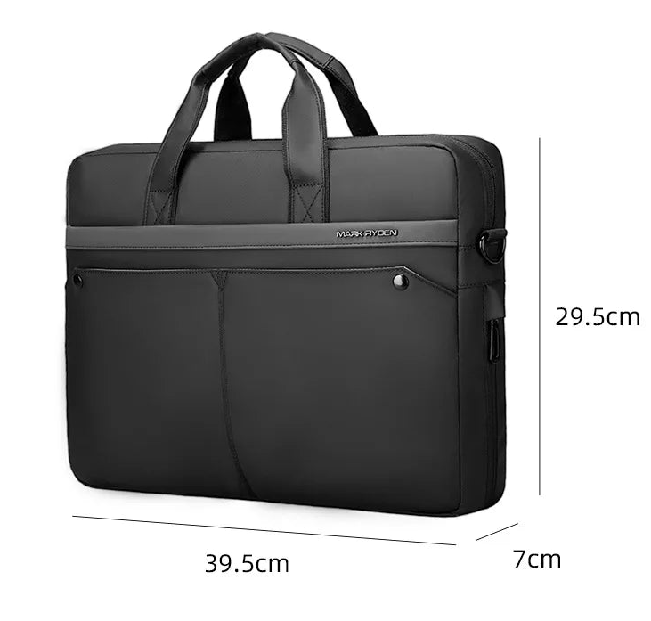 Premium Business Laptop Briefcase Water Resistant Bag with USB Charging and Organised Storage