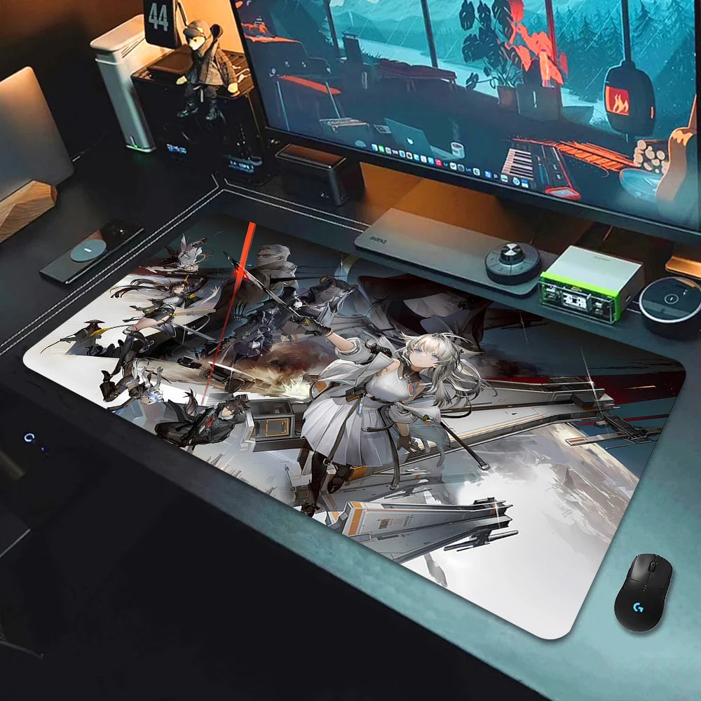 Large Gaming Mouse Pad with Non-Slip Rubber Base and Anime-Inspired Design for E-Sports Setups