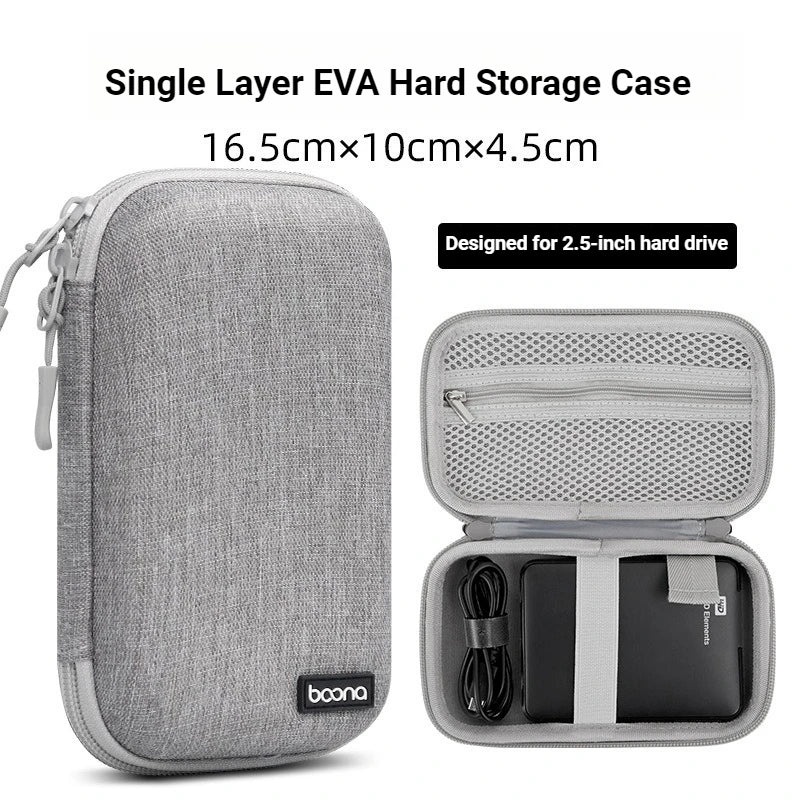 Waterproof Hard Shell Digital Gadgets Storage Travel Bag for Electronics Accessories HDD Earphones