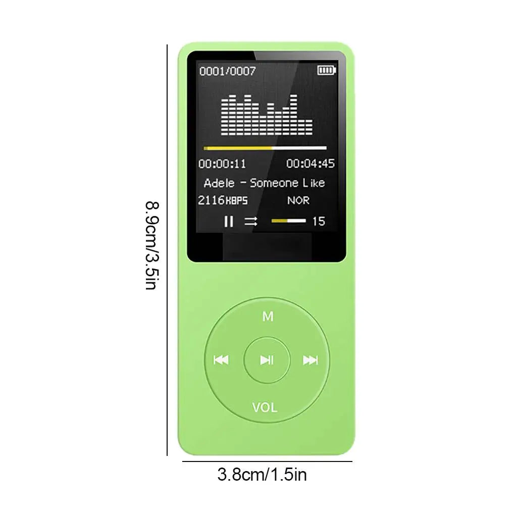Ultra-Thin Portable MP3 Player with Lossless Audio FM Radio Voice Recorder and Expandable Storage