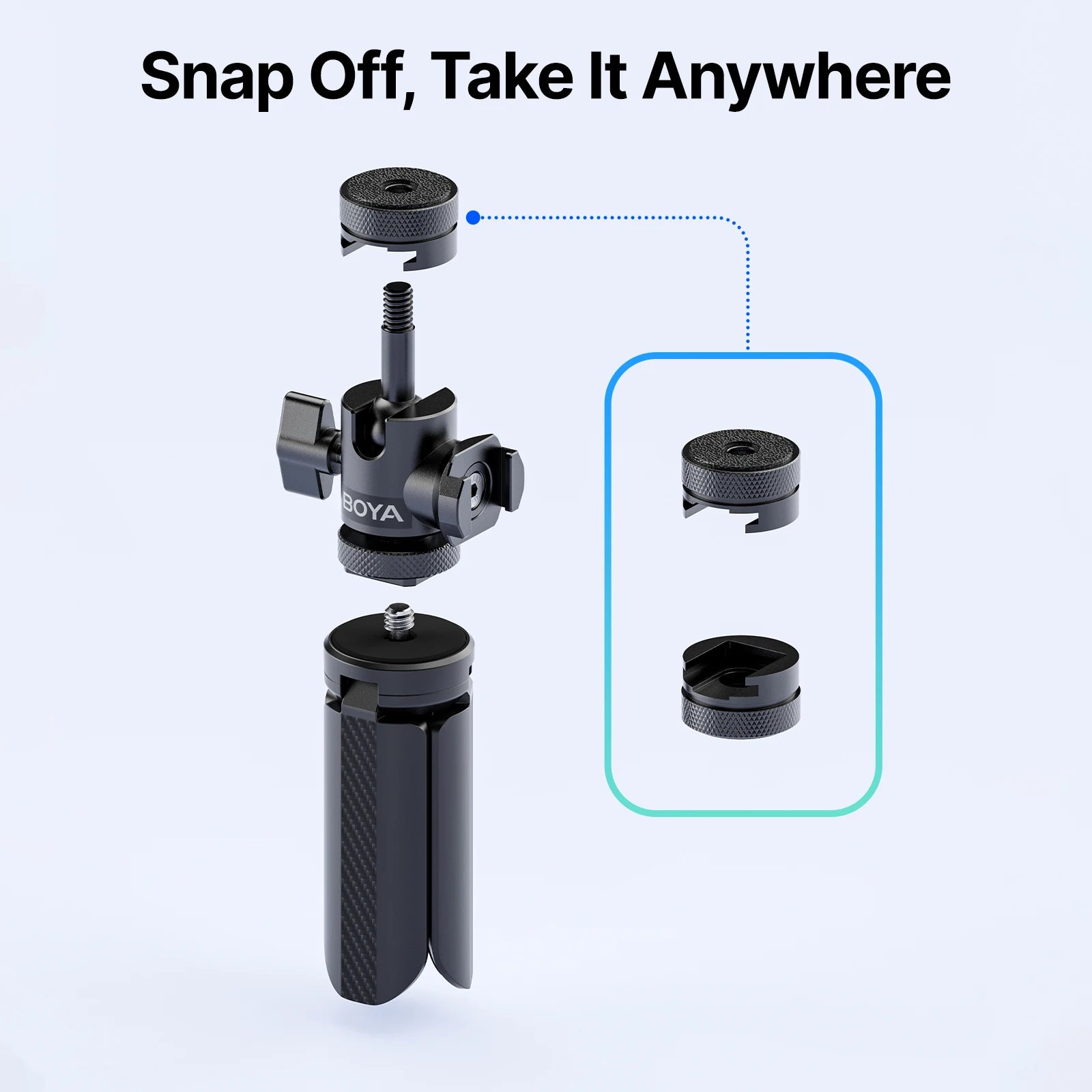 Foldable Desktop Tripod Microphone Stand with Non Slip Rubber Feet for Gaming Podcasting Meetings