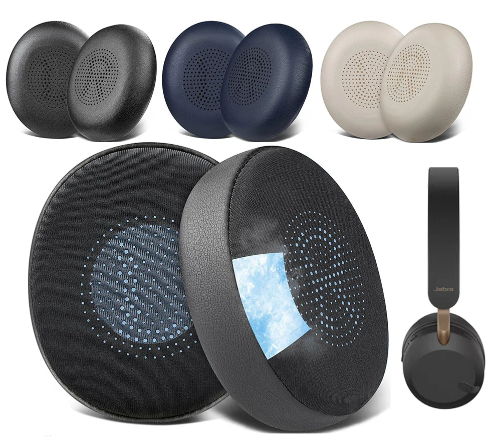 Memory Foam Replacement Earpads for Jabra Evolve2 65 40 Elite 45h Headphones Compatible Cushions