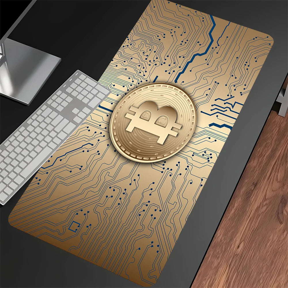 Large Gaming Mouse Pad with Stitched Edges Anti-slip Rubber Base for Computer Desk Setup