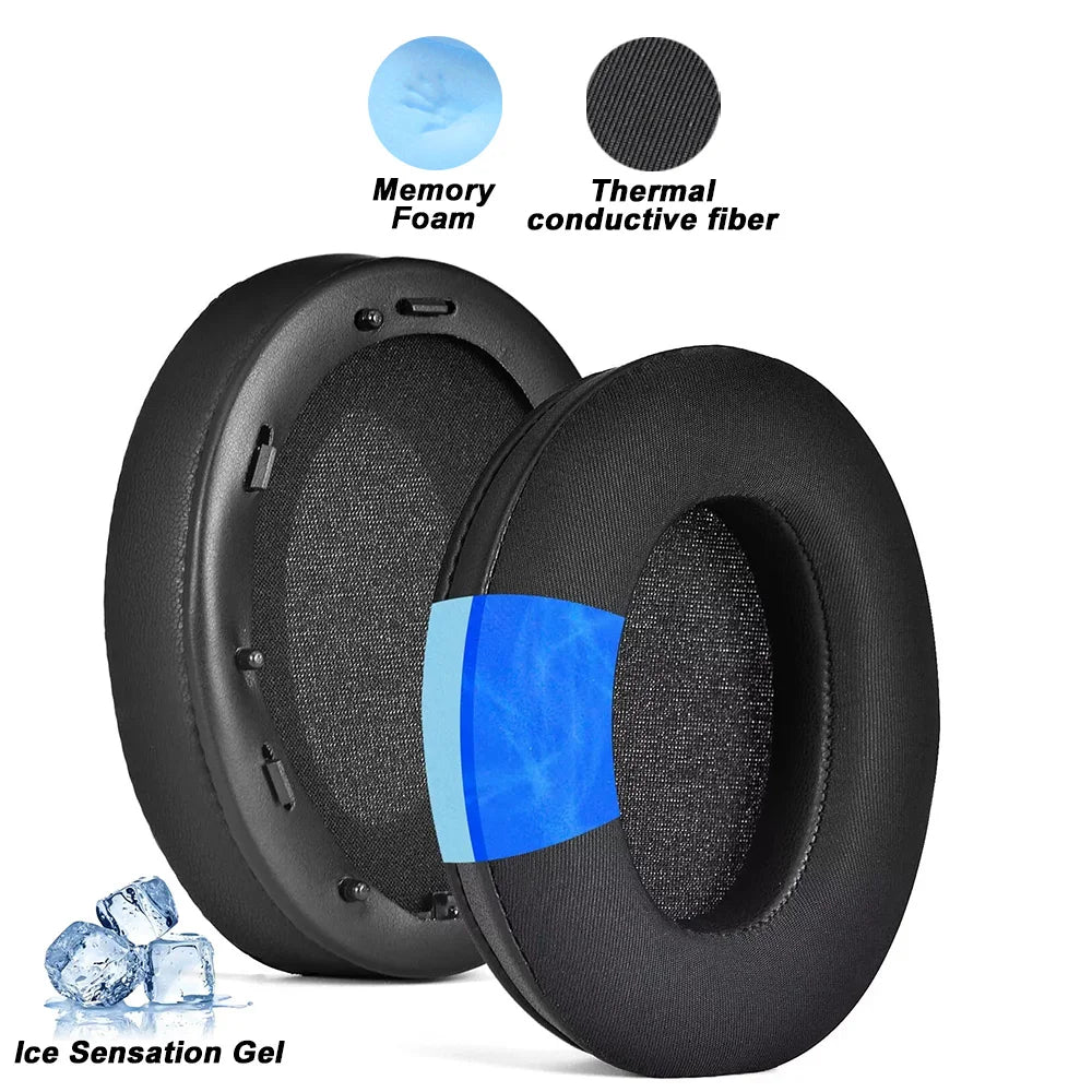 Premium Replacement Memory Foam Protein Leather Earpads Cushions for Over-Ear WH-1000XM3 Headphones