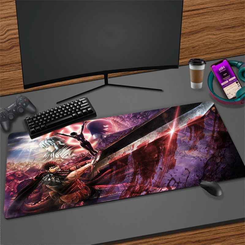 XXL Non-slip Rubber Mouse Mat for Gaming and Office | Extra Large Desk Pad with Stitched Edges
