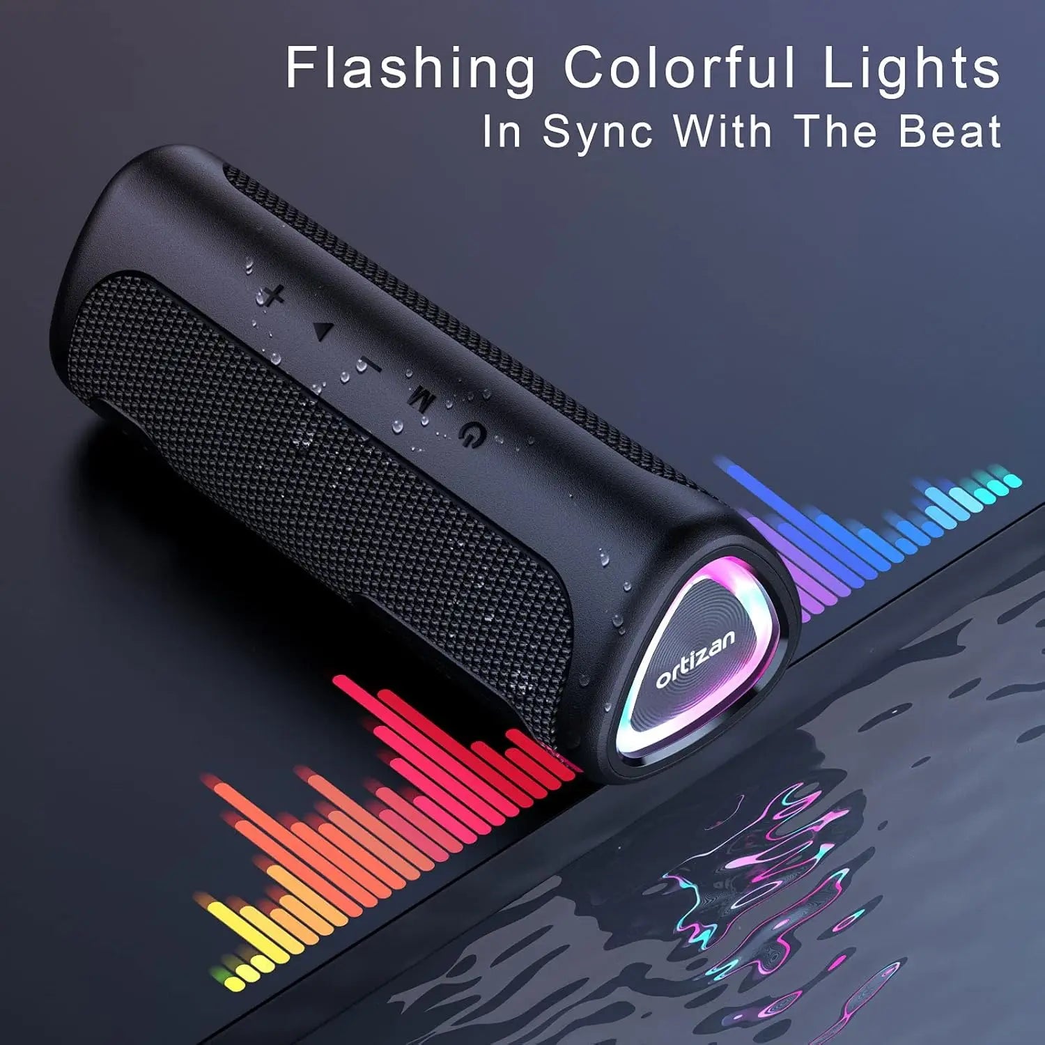 Portable Bluetooth Speaker with Deep Bass, 24W Stereo Sound and IPX7 Waterproof Design