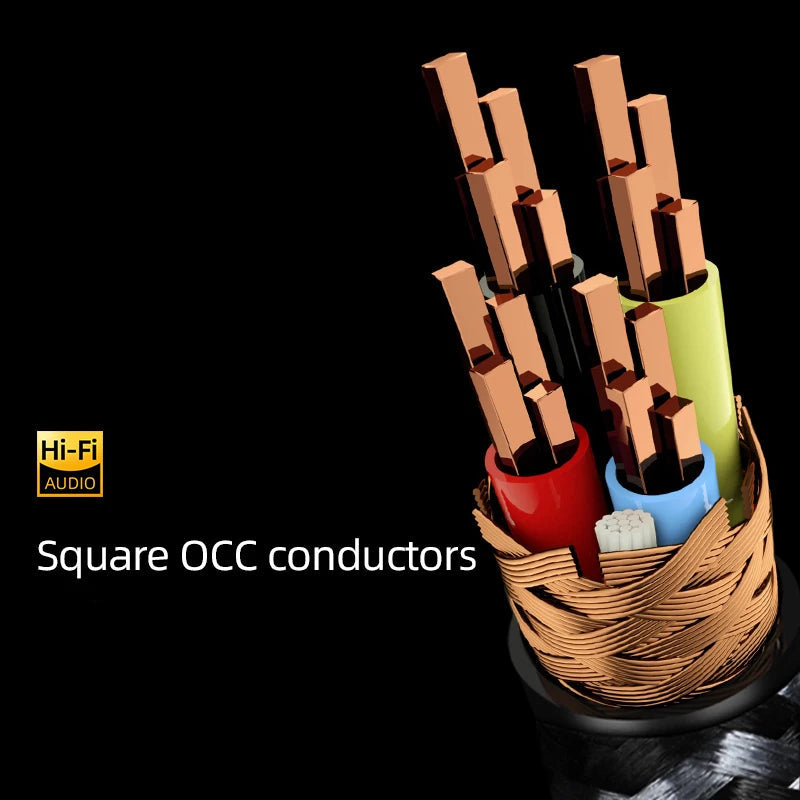 Premium OCC Balanced 4.4mm to Dual 6.5mm TRS Audio Adapter Cable for Studio and HiFi Use