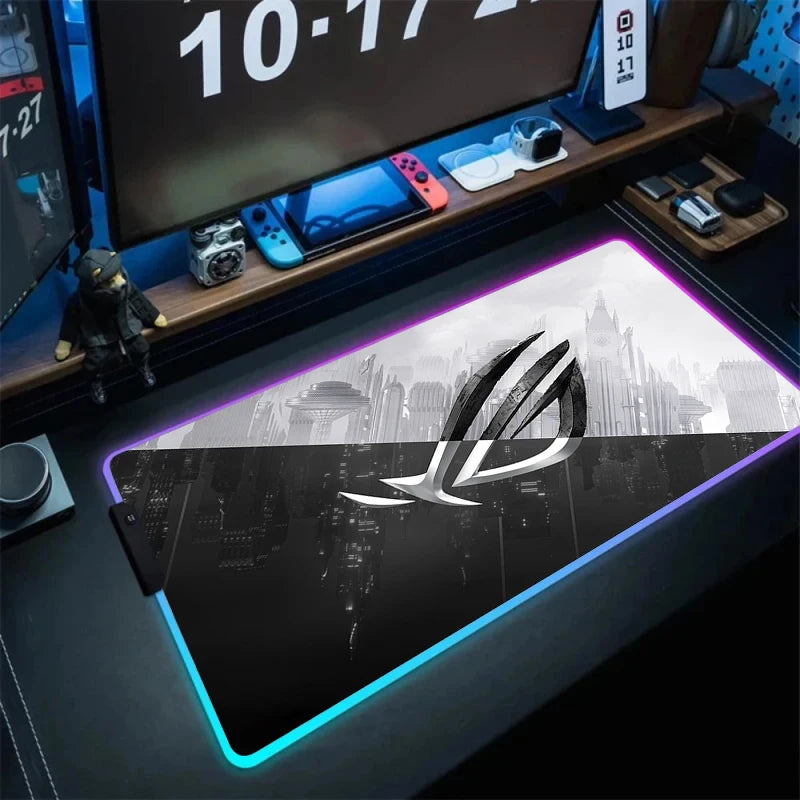 Large RGB Gaming Mouse Pad with Backlight Non Slip Surface for Keyboard and Desk Protection