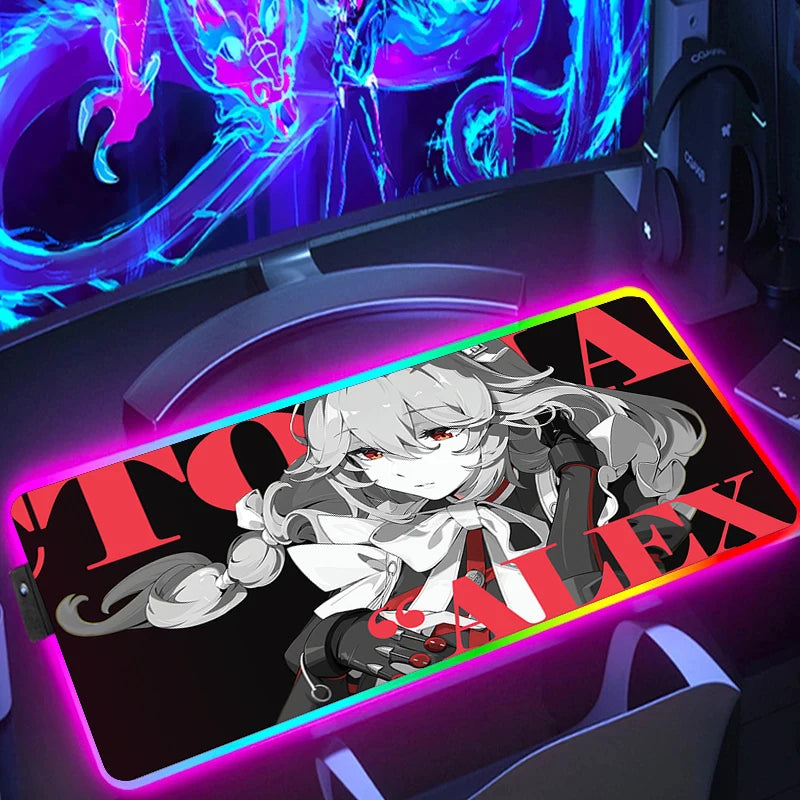 RGB Gaming Mouse Pad XXL with HD Print Non Slip Base Waterproof Rubber Desk Mat for PC Setup