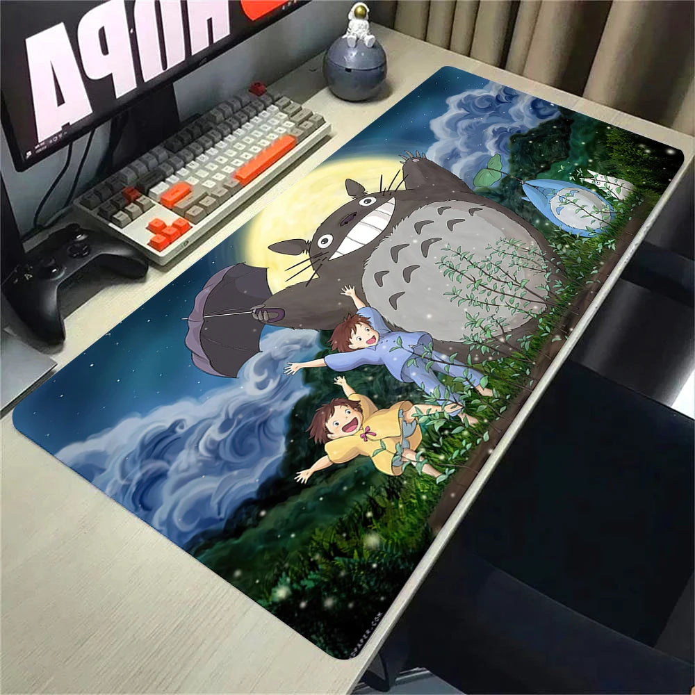 Large Cute Cat Gaming Mouse Pad Non-slip XL Desk Mat with HD Print and Stitched Edges