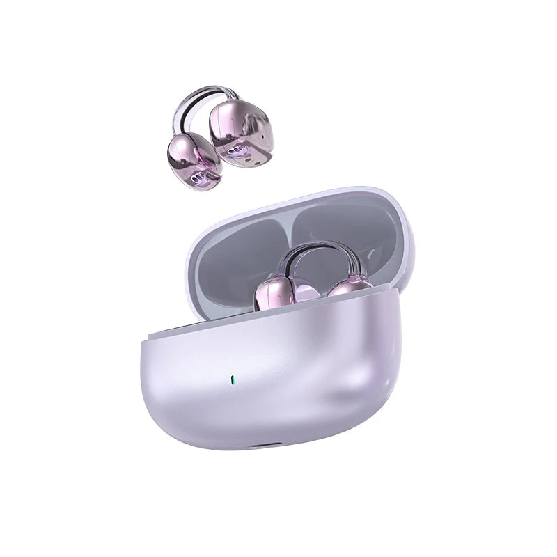 Wireless Bluetooth Earclip Earphones with Charging Case and HIFI Sound for Sport and Running