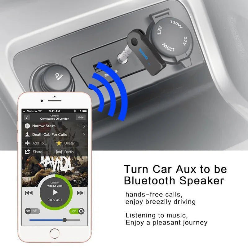 TIDEBOOM 2-in-1 Bluetooth 5.0 Receiver and Transmitter with 3.5mm AUX Jack for Car and Headphones