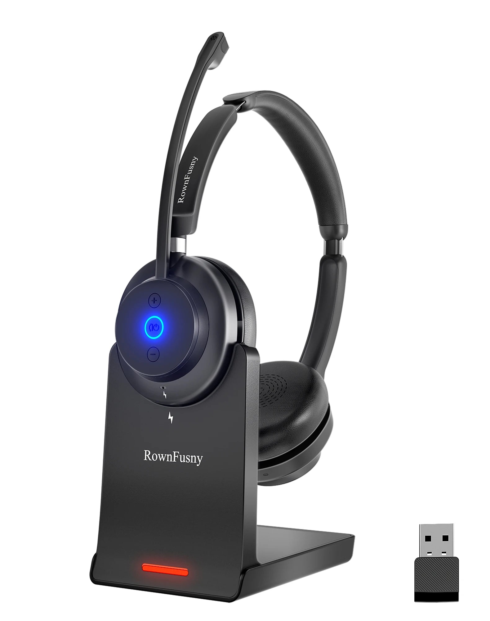 Wireless Bluetooth Over Ear Headset with Noise Cancelling Microphone for Work and Social Calls