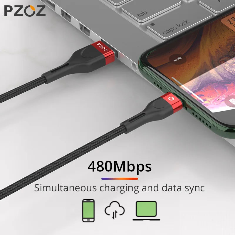 Fast Charging Braided USB A Cable for iPhone and iPad – 2m 3m Durable Cable for Apple Devices