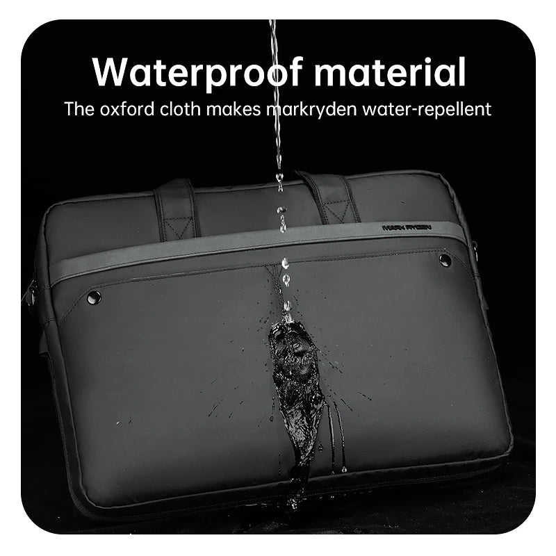 Premium Business Laptop Briefcase Water Resistant Bag with USB Charging and Organised Storage