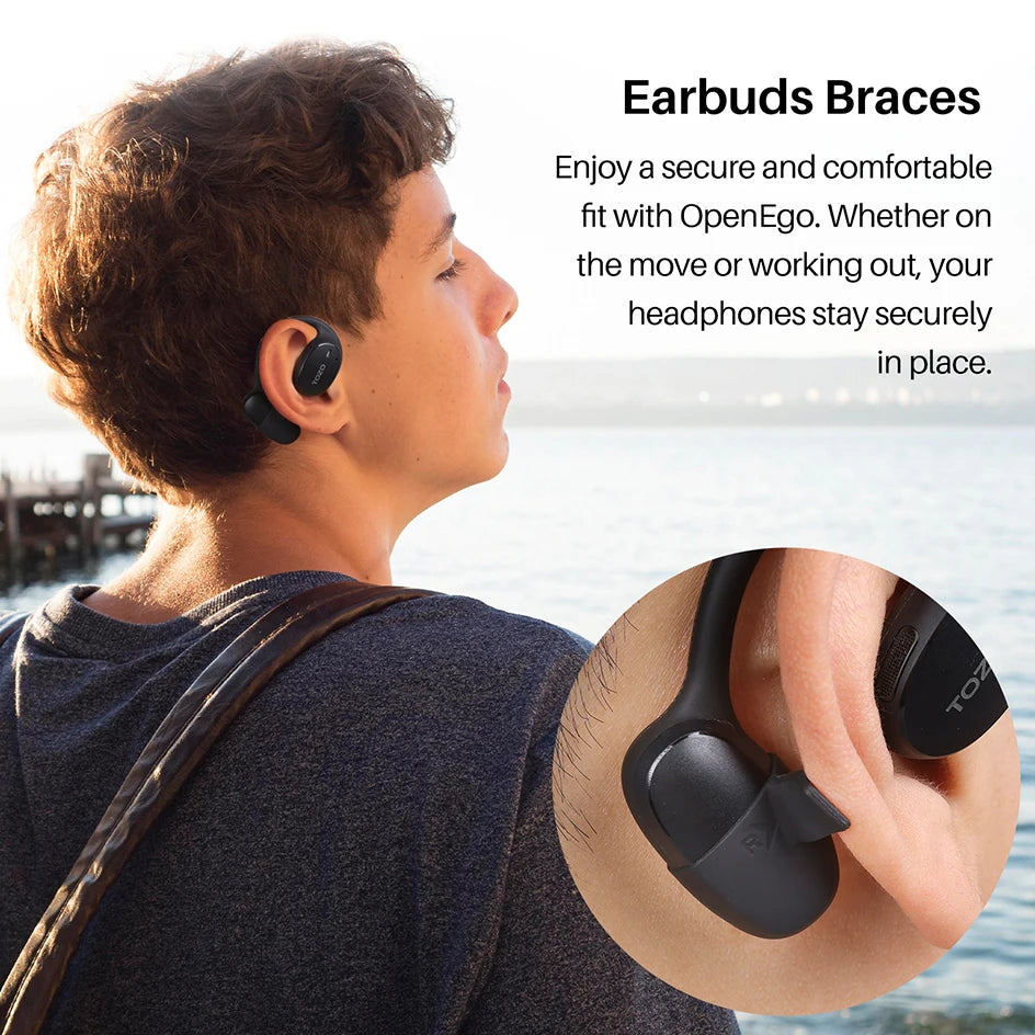 Wireless Bluetooth 5.3 Open-Ear Earbuds with Call Dual Microphone Noise Cancelling & Digital Display