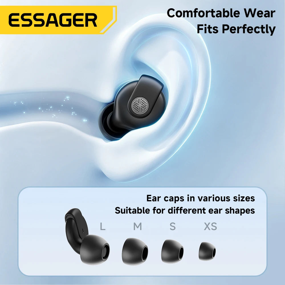 Silicone Noise Cancelling Earplugs for Sleep Work Study Travel Ultra Soft 45dB Hearing Protection