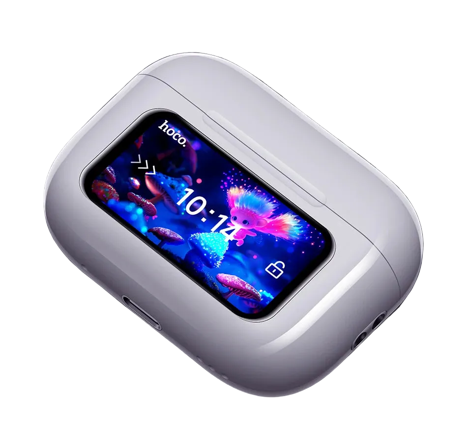 Wireless Bluetooth 5.4 Active Noise Cancelling Earbuds with Smart Touch Screen LED Charging Case