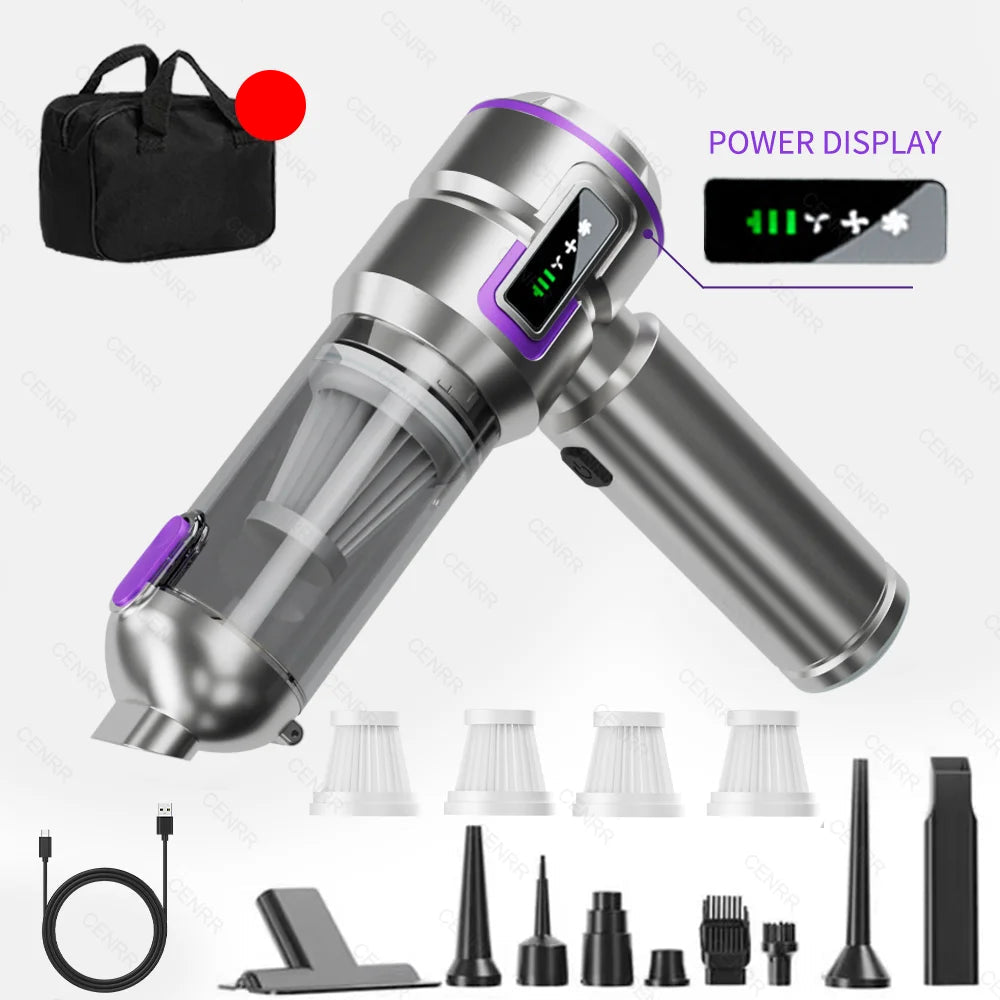 Mini Powerful Car Vacuum Cleaner Cordless Portable Handheld Wireless Cleaner for Home and Vehicle