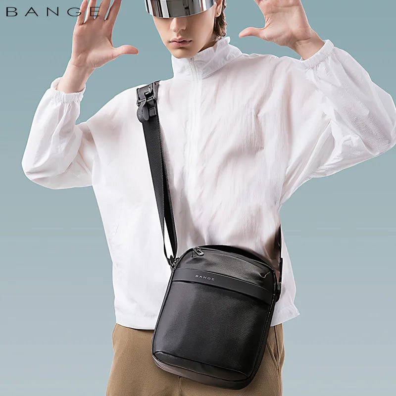 Water Resistant Large Capacity Men’s Shoulder Bag for 11 Inch Tablet Travel Crossbody Messenger