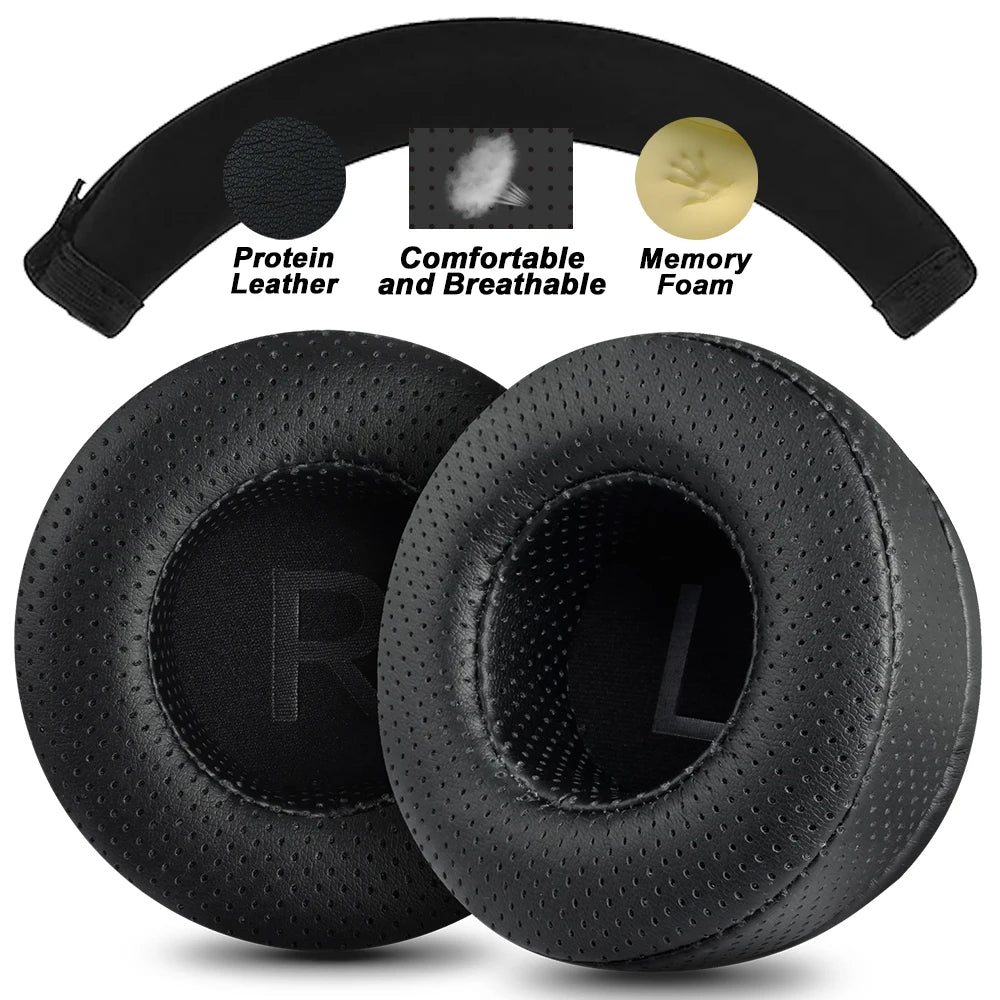 Premium Replacement Earpads Compatible with FiiO JT1 in Protein Leather, Mesh, Cloth and Velvet