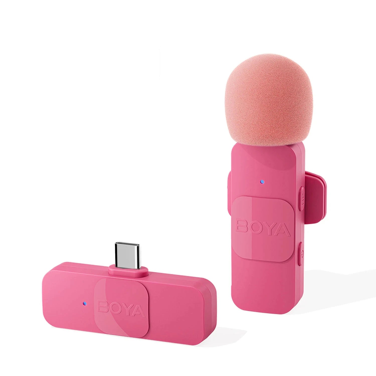 BOYA BY-V Wireless Lavalier Microphone for iPhone Android USB-C Devices Vlogging Recording Streaming