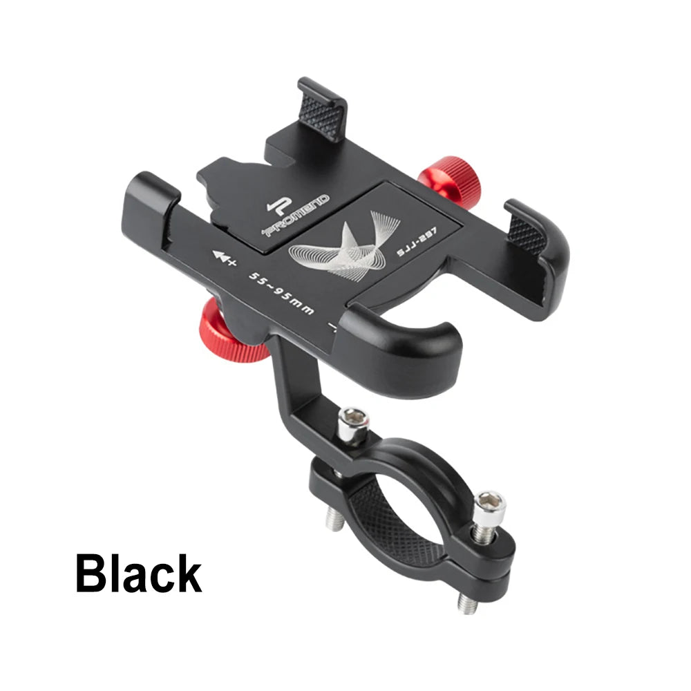 Adjustable Aluminium Bike and Motorcycle Phone Mount Non-Slip Holder for iPhone and Samsung Devices