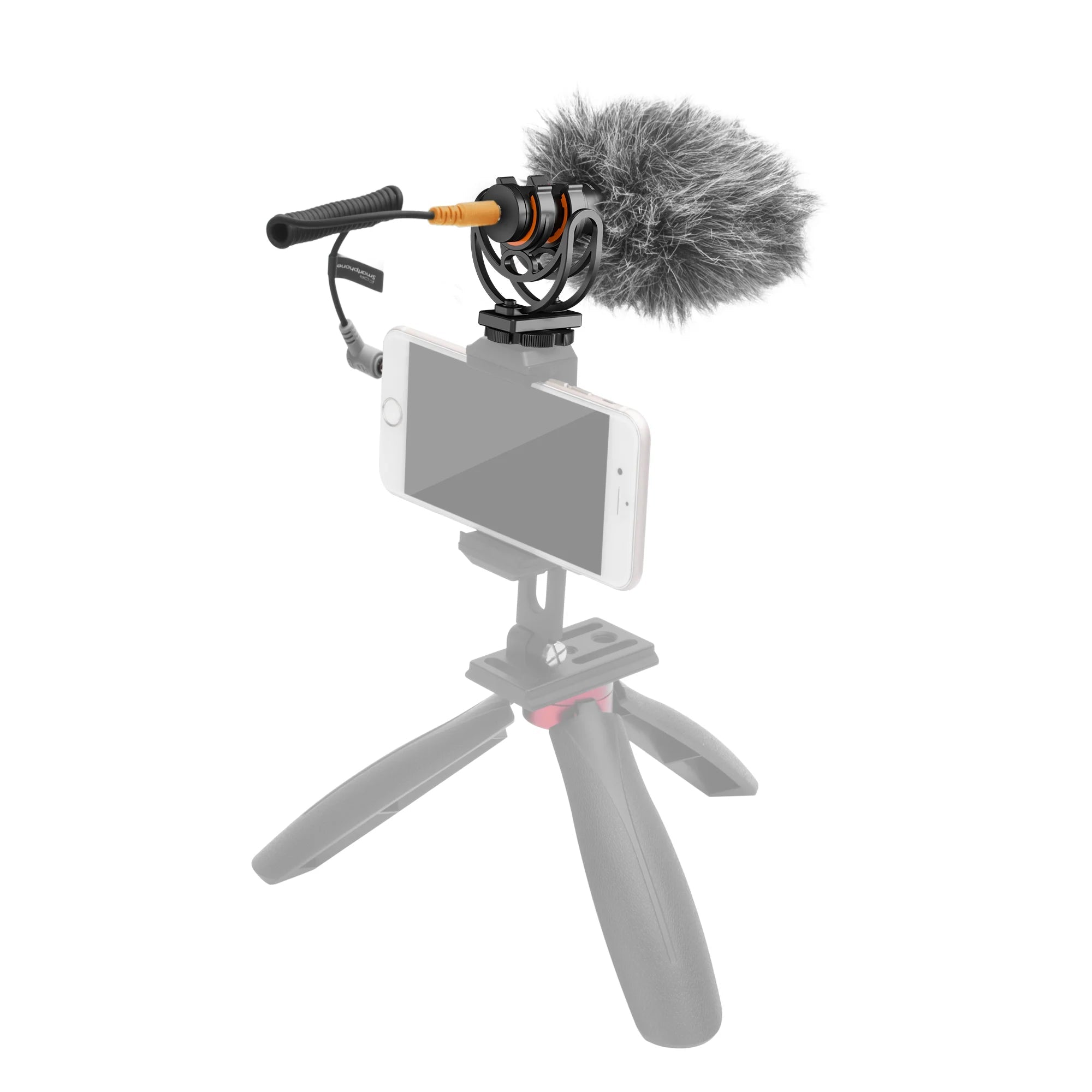 Mini Cardioid Condenser Shotgun Microphone Plug and Play for Smartphones and Cameras