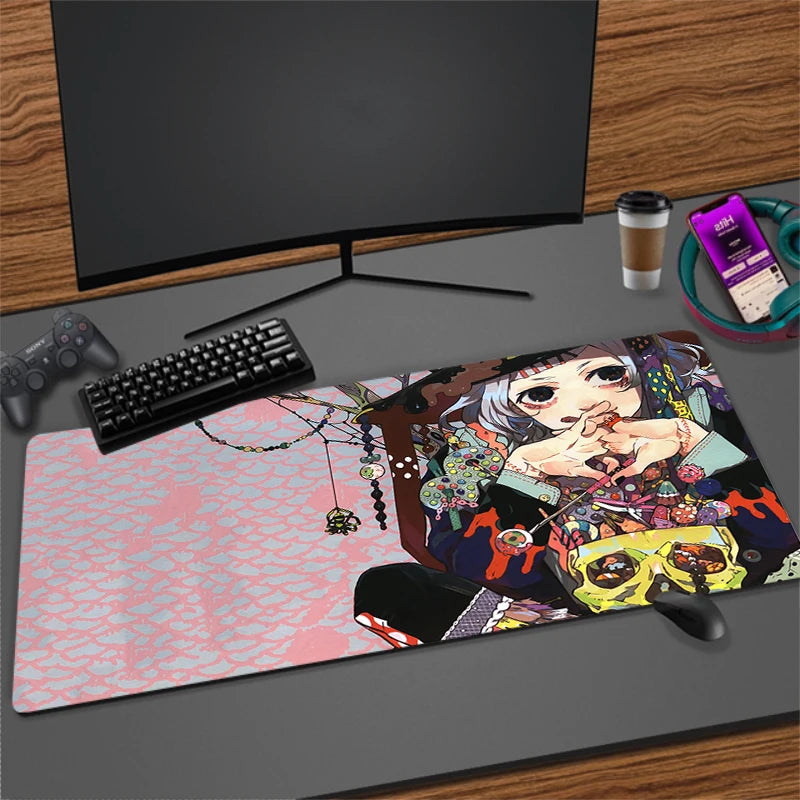 Large Anime Gaming Mouse Pad Non-Slip Rubber Mat for Keyboard and Desk, Multiple Sizes Available