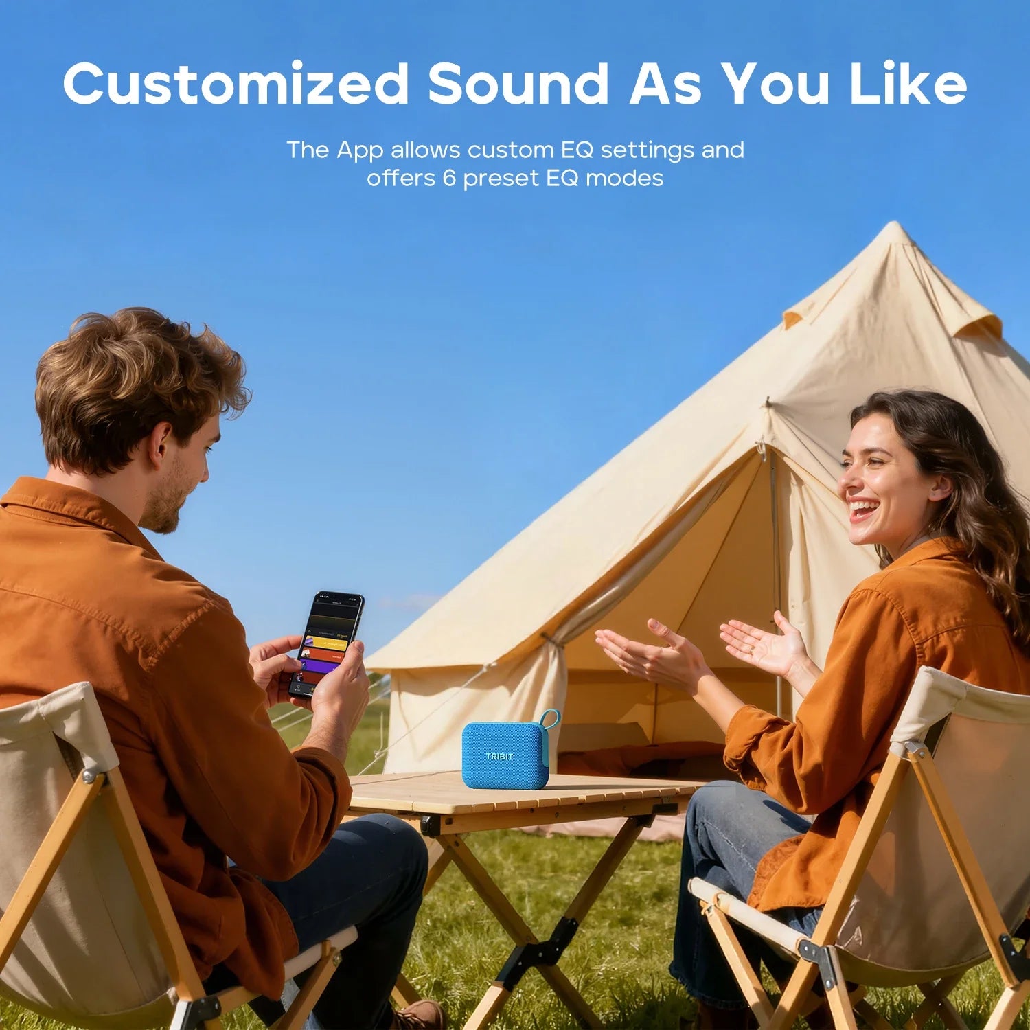 Pocket Size Bluetooth Speaker with IP68 Waterproof 20 Hour Playtime BT6.0 TWS App EQ for Travel