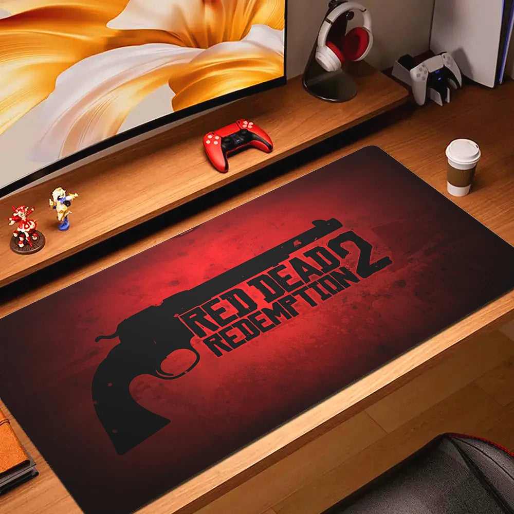 Large Non-slip Gaming Mouse Pad with Stitched Edges and Comfortable Rubber Base for Desktop Use