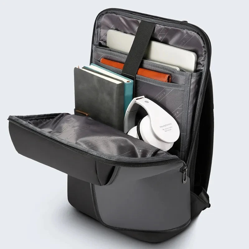 Business Laptop Backpack Water Resistant School Bag with 15.6 Inch Computer Compartment Black Grey