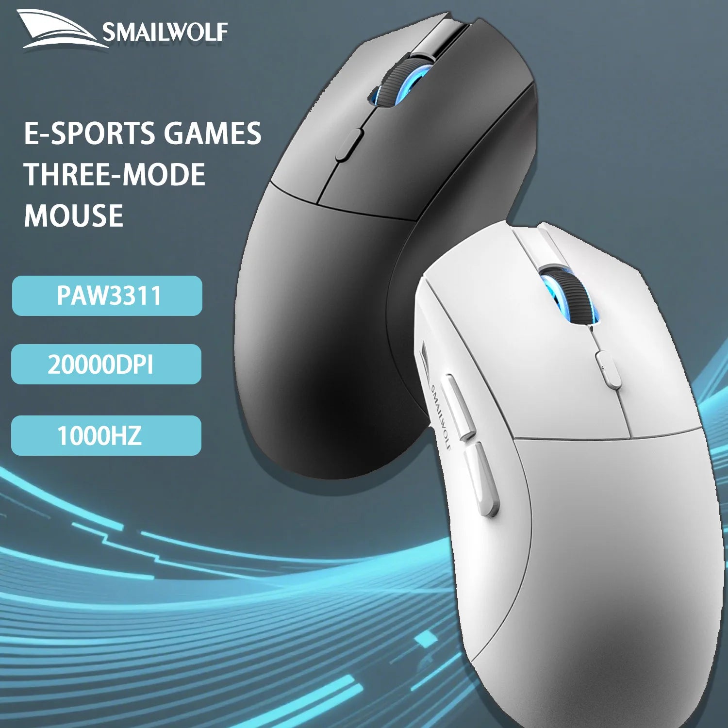 Wireless Bluetooth Gaming Mouse with Three Modes and Adjustable 2000 DPI Sensitivity