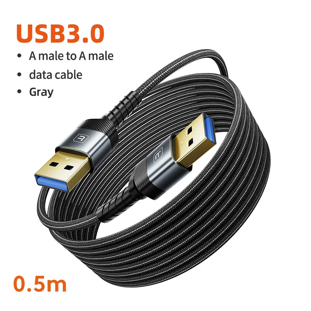 Premium USB A to USB A 3.0 Extension Cable for Computer Hard Drive and TV 5Gbps Data Transfer