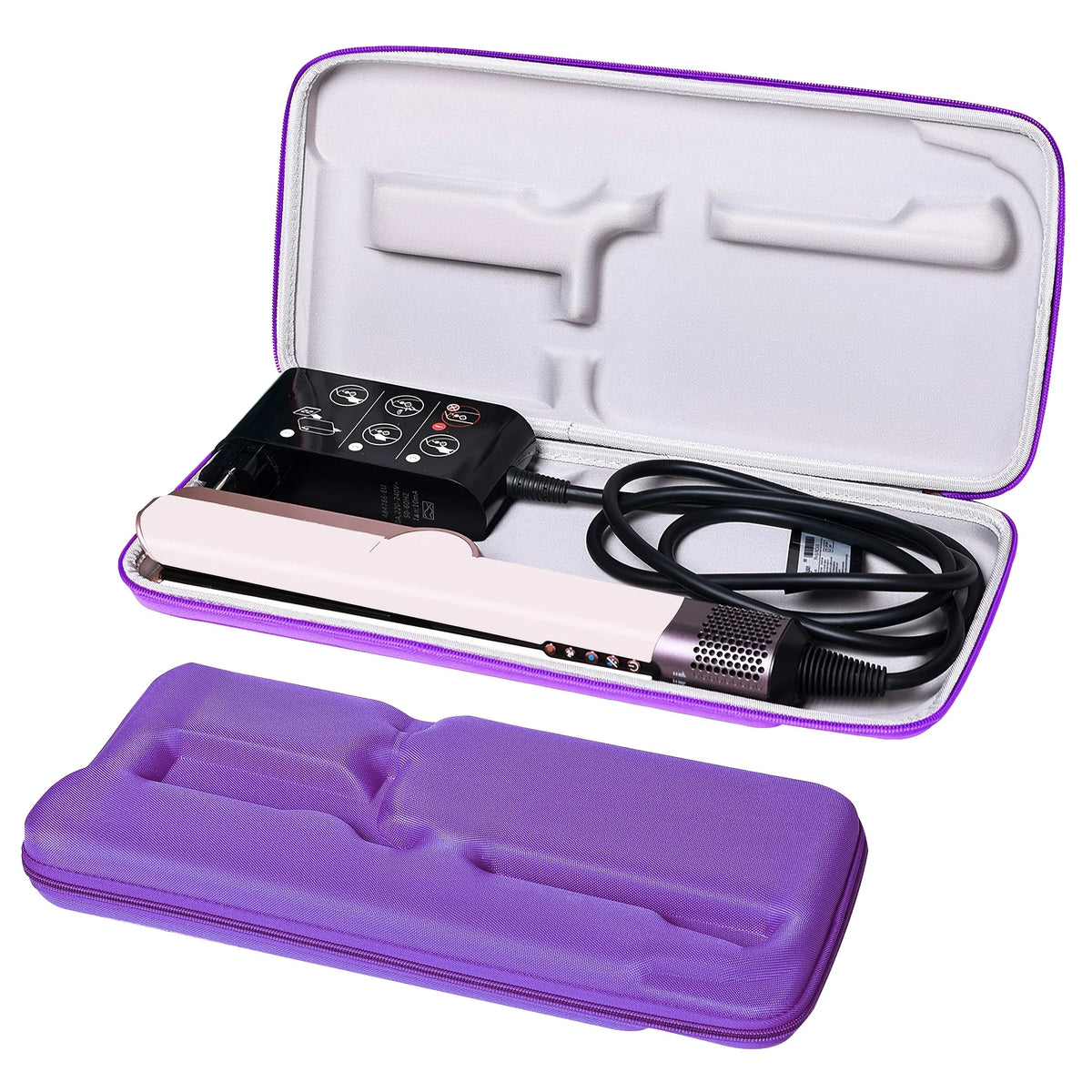 Premium Water Resistant Hard Shell EVA Travel Case for Hair Straightener Storage and Protection