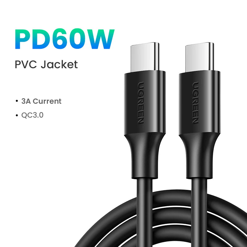 USB-C to USB-C 100W Fast Charging Cable 5A PD QC4.0 90° Angle Gaming Cable