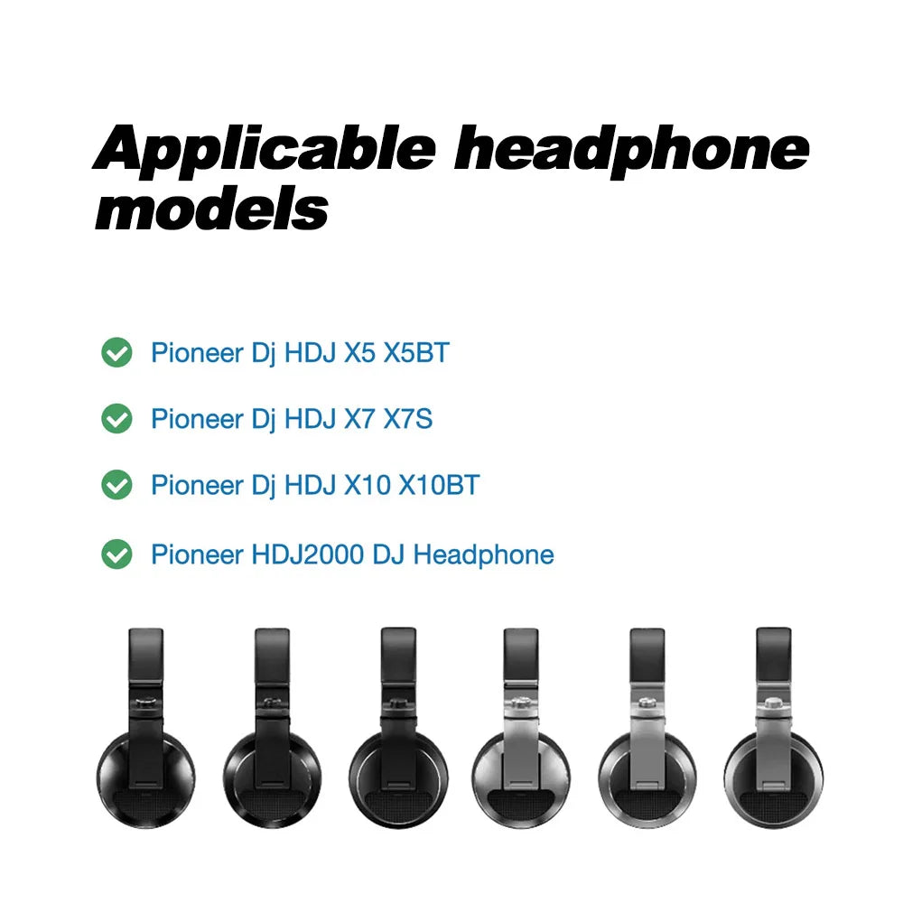 Premium Replacement Ear Pads for Pioneer Headphones Compatible With HDJ-X7 X5 X10 1000 1500 2000