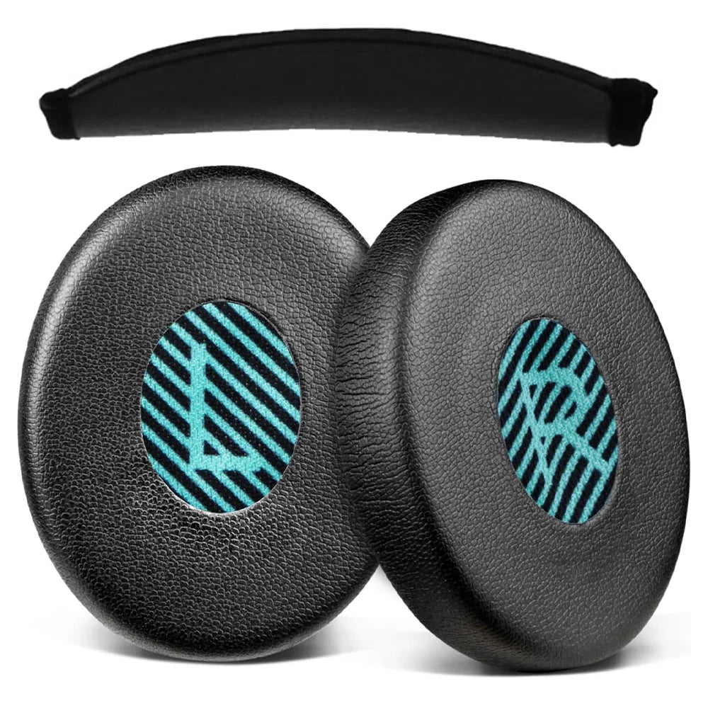Premium Protein Leather Memory Foam Replacement Earpads Compatible with Bose QC3 OE OE1 Headphones