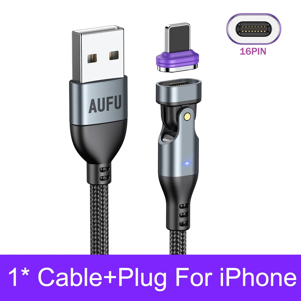 Magnetic USB Fast Charging Cable 3in1 Braided Power and Data Sync Wire