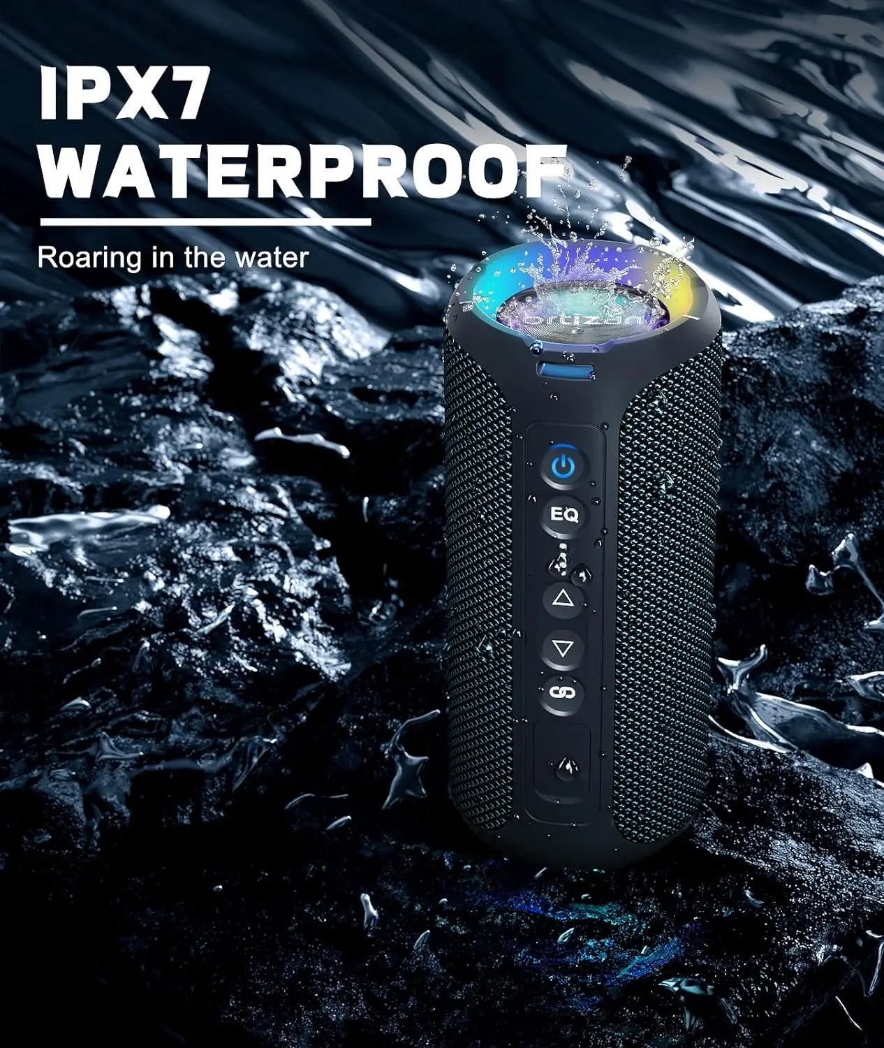 Ortizan X8 Pro Bluetooth 5.3 Speaker 40W Deep Bass, Waterproof Portable Wireless Speaker
